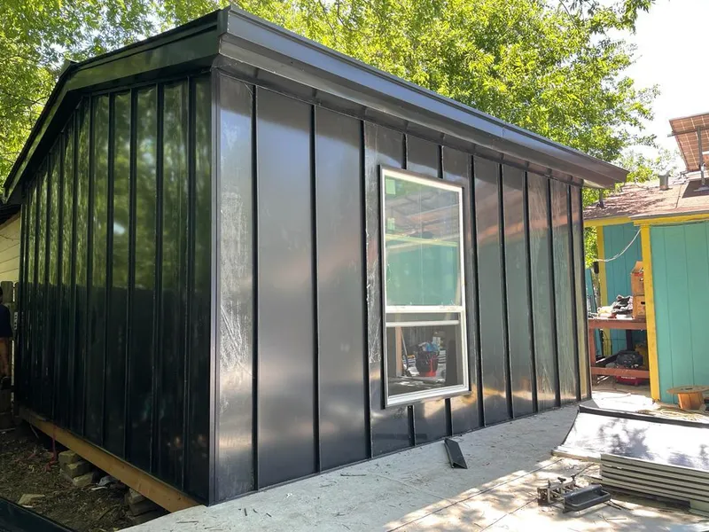 Black standing seam metal wall panels for Metal Roof Installation in Grass Valley